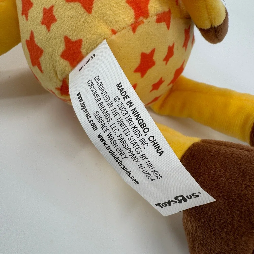Geoffrey the Giraffe Plush‎ Toy Stuffed Animal Yellow Star Pattern Soft